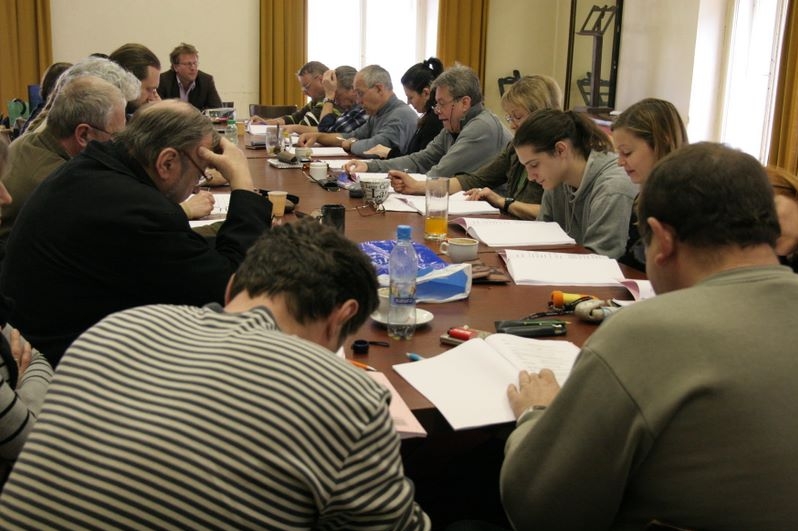 Soubor ND Brno při čtené zkoušce Furiantů 2008. Soubor ND Brno při čtené zkoušce Furiantů 2008.