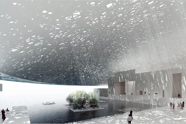 Muzeum navrhl renomovaný achitekt Jean Nouvel. Muzeum navrhl renomovaný achitekt Jean Nouvel.