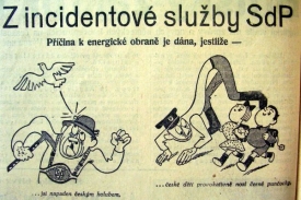 Český humor proti německému nebezpečí.