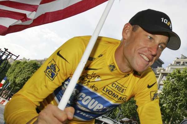 Cyklista Lance Armstrong.
