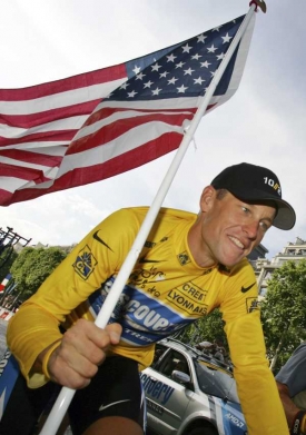 Cyklista Lance Armstrong.