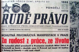 Rudé právo z roku 1988.