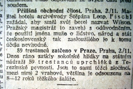 2. 11. 1918. Vrazi na n&aacute;draž&iacute; a zlat&yacute; poklad.