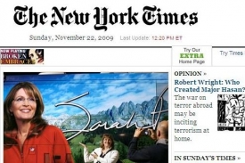 Hlavní stránka internetového portálu The New York Times.