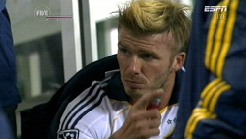 David Beckham a jeho inhalátor.