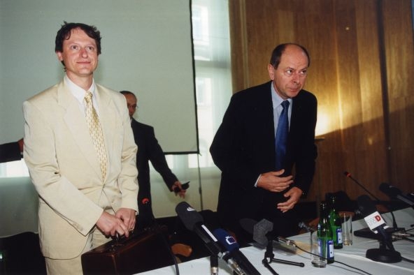 Pavel Mertlík a Josef Tošovský. 