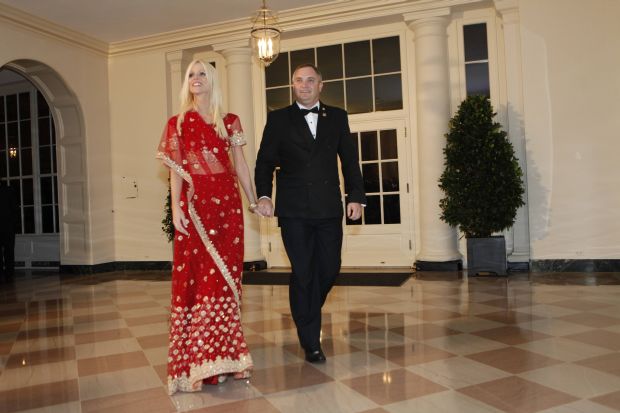 Michaele and Tareq Salahiovi na večeři pořádané Barackem Obamou.