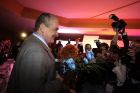 Karel Schwarzenberg na víkendovém sjezdu strany.