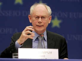 Mokrý hadr? Prezident EU Herman Van Rompuy.