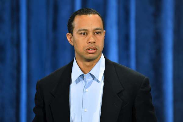 Tiger Woods během své omluvy za manželskou nevěru.