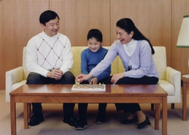 Princ Narihuto a princezny Aiko a Masako
