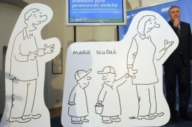 K přiblížení svých záměrů použila ODS kreslené postavičky Jiránka.