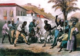 Černí muslimové jako otroci v Brazílii roku 1835.