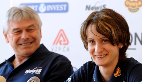 Martina Sáblíková a Petr Novák. Martina Sáblíková a Petr Novák.