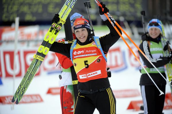 Německá biatlonistka Magdalena Neunerová.