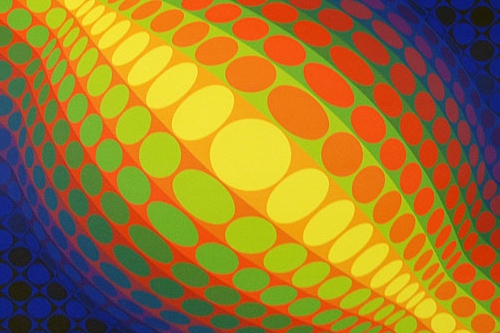 Optické iluze jsou Vasarelyho doménou.