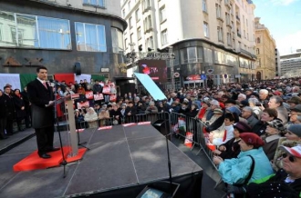 Mesterhazy, kandidát socialistů na premiéra.