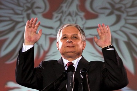 Lech Kaczynski ještě jako ministr spravedlnosti.