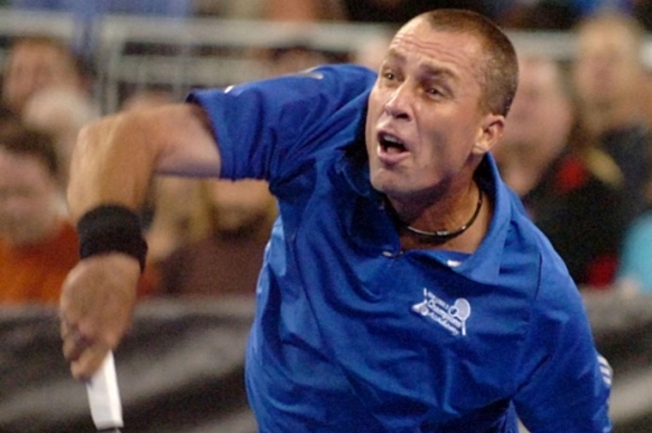 Ivan Lendl s utkání s Matsem Wilanderem.