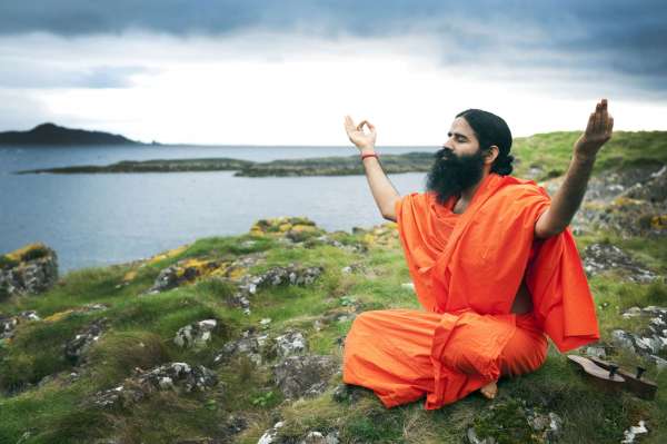 Svámí Ramdev na návštěvě ve Velké Británii.