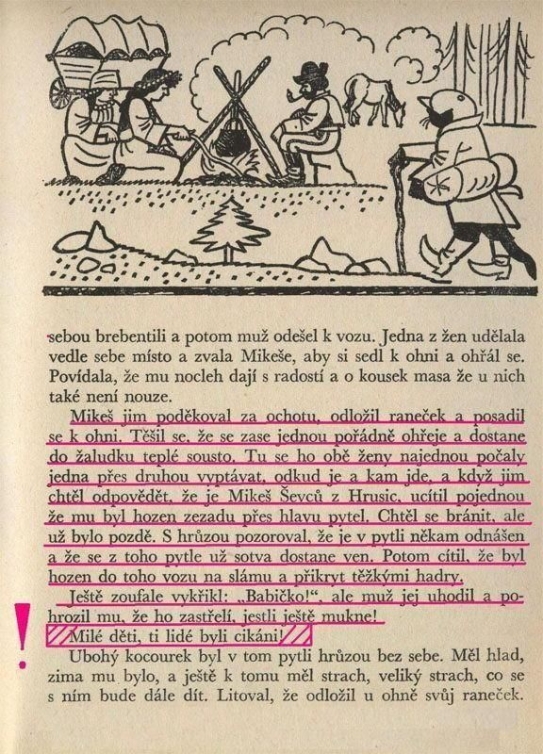 Pasáž v knize, která je podle Romů rasistická.