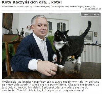 Kocour Rudolf se svým prezidentským páníčkem.