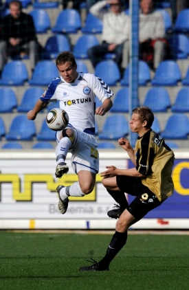 Momentka ze zápasu Liberec - Ostrava.
