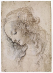 Hlava ženy od Leonarda da Vinci.