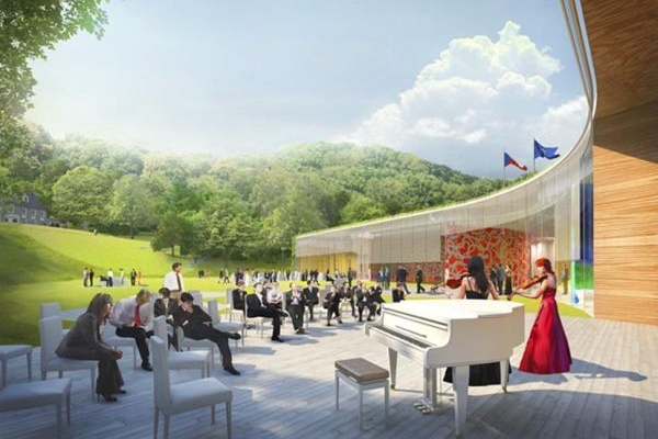 Chalupa architekti navrhli pavilon s otevřeným vnitřním prostorem. 
