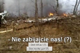 Konspirační video z YouTube o pádu prezidentského letounu.