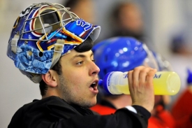 Ondřej Pavelec, pravděpodobná brankářská dvojka.