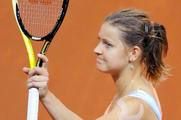 Lucie Šafářová po překvapivém vítězství nad Wozniackou.