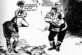 Karikatura Hitlera a Stalina z roku 1939.