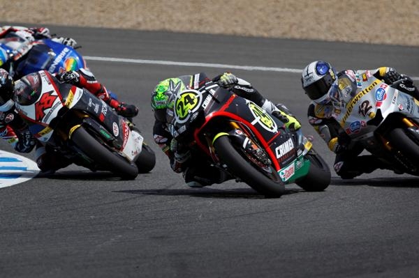 Momentka z Velké ceny Španělska kategorie Moto2.