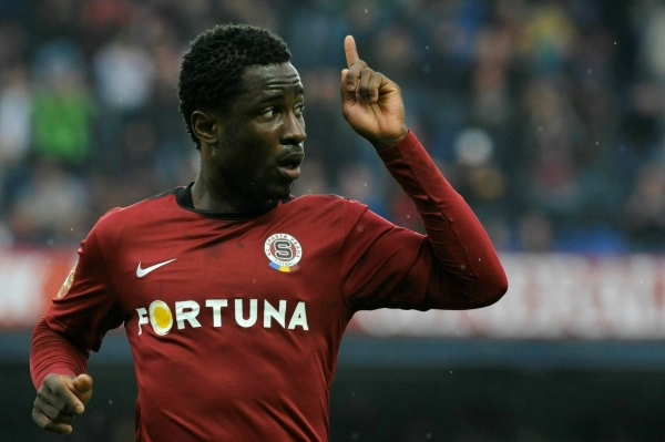Útočník Sparty Bony Wilfried vstřelil Slovácku dva góly.
