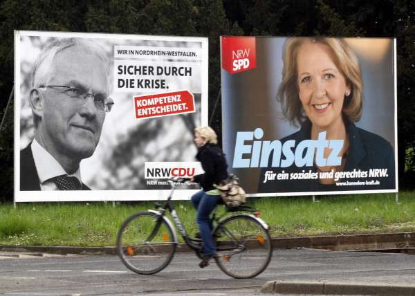 CDU versus SPD v Düsseldorfu.