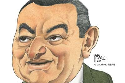 Prezident Mubarak (karikatura).