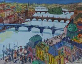 Vltava se vším, co k ní patří.