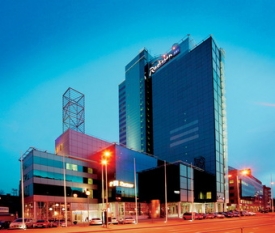 Místo konání workshopu o počítačových válkách. Hotel Radisson, Tallin.