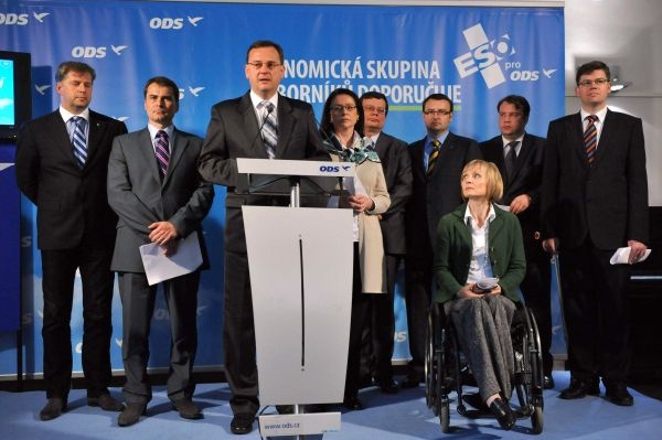 Kompetenční tým Petra Nečase ve volbách 2010.