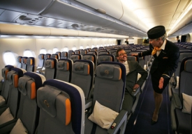Z interiéru Airbusu A380.