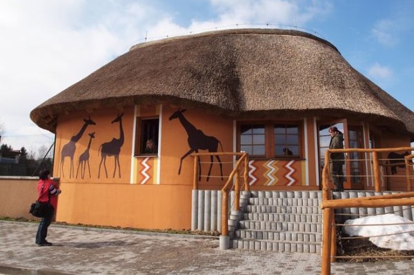 Lidé se mohou ubytovat v pěti bungalovech postavených v africkém stylu