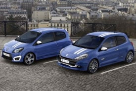 Dvojice Renault Gordini - vlevo twingo, vpravo clio.