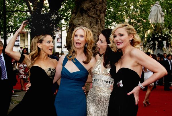 Sarah, Kristin, Kim a Cynthia (zleva) na premiéře Sexu ve městě 2.