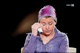 Natascha Kampuschová při prvním televizním rozhovoru.