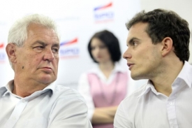Miloš Zeman s místopředsedou strany Vladimírem Hönigem.