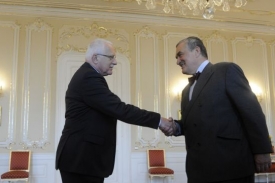 Václav Klaus se sešel na Pražském hradě s Karlem Schwarzenbergem.
