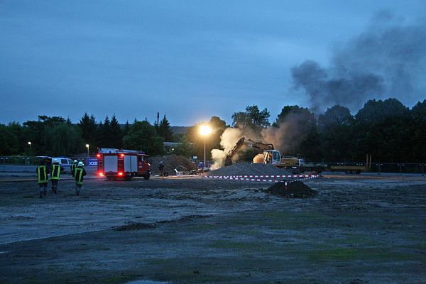 Areál, kde se pyrotechnici pokusili odpálit bombu.
