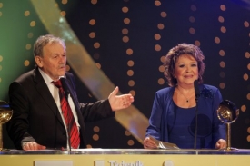 Karel Šíp s Jiřinou Bohdalovou na cenách TýTý 2009.