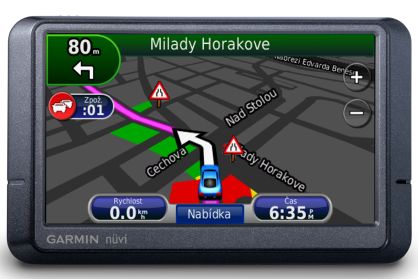 Navigace Garmin využívají mapové podklady Navteq. 
